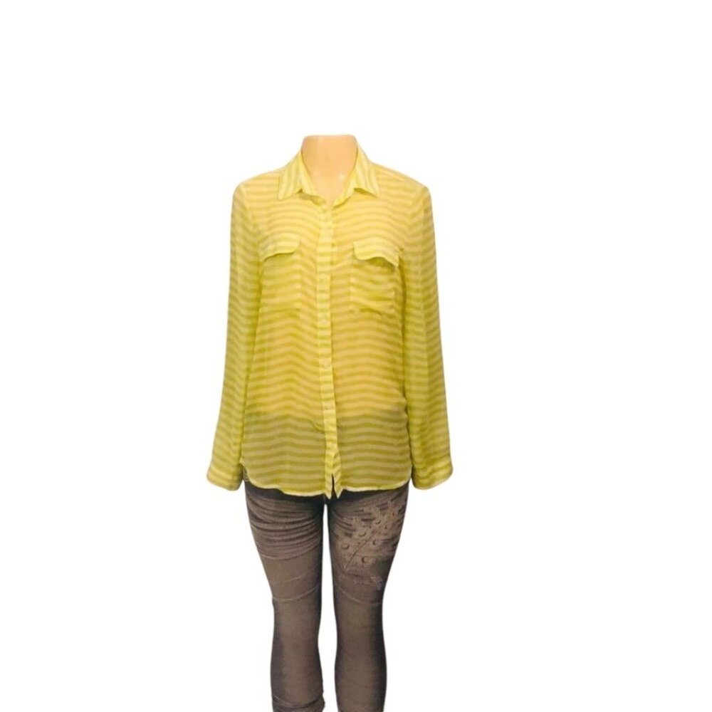 Old Navy Sz Small Woman Long Sleeve Shirt Button Down